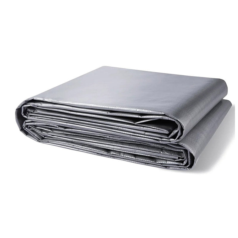 140gsm Heavy-Duty Silver Waterproof Tarpaulin Reinforced Tarp Sheet