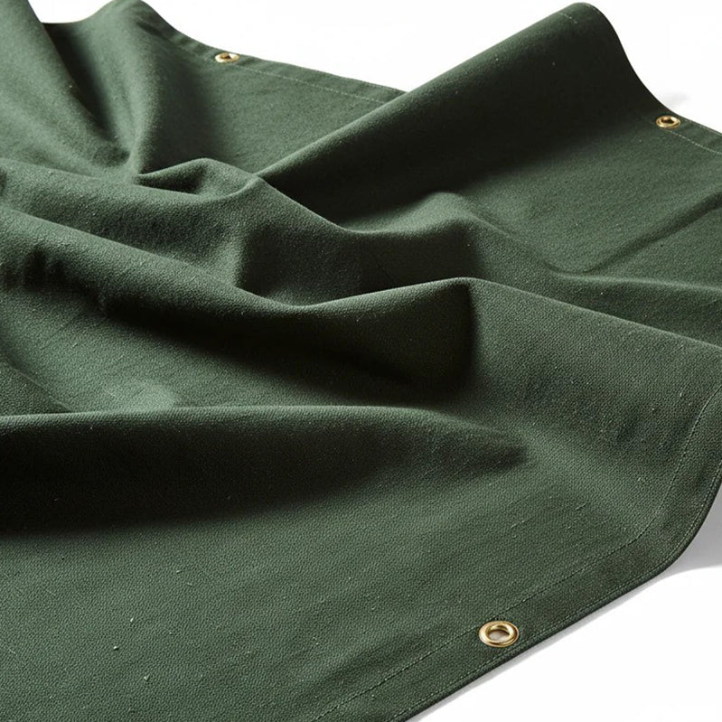 Heavy Duty Cotton Duck Tarp – 21oz Waterproof Dark Green Canvas Tarpaulin Sheet