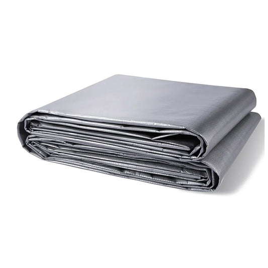 140gsm Heavy-Duty Silver Waterproof Tarpaulin Reinforced Tarp Sheet