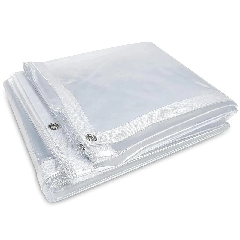 Glass Clear Tarpaulin 310gsm UV Resistant Waterproof PVC Market Stall Cover