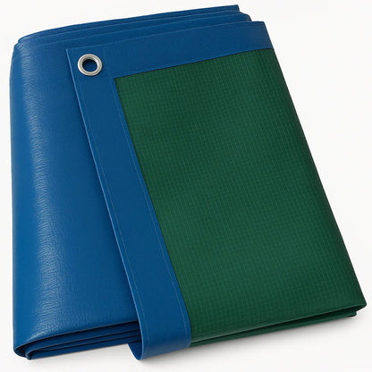 Multi-Purpose Waterproof Tarpaulin 70gsm Blue Green Budget Cover for Indoor